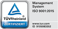 TV Rheinland Zertifiziert Management System ISO 9001:2015